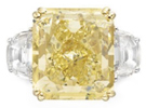 Кольцо с желтым бриллиантом fancy yellow / IF массой 14,57 ct. Продано за $170,5 тыс. (фото: Christie's)