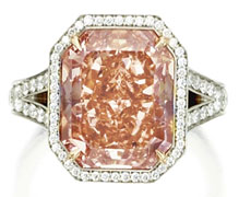 7.67 ct Fancy Intense Pinkish Orange / IF