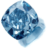 7,03-каратный бриллиант fancy vivid blue / IF